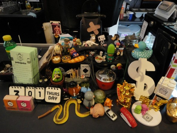 Pop culture shrine, Japan-Taiwan-style, at Peko Peko in South Melbourne.